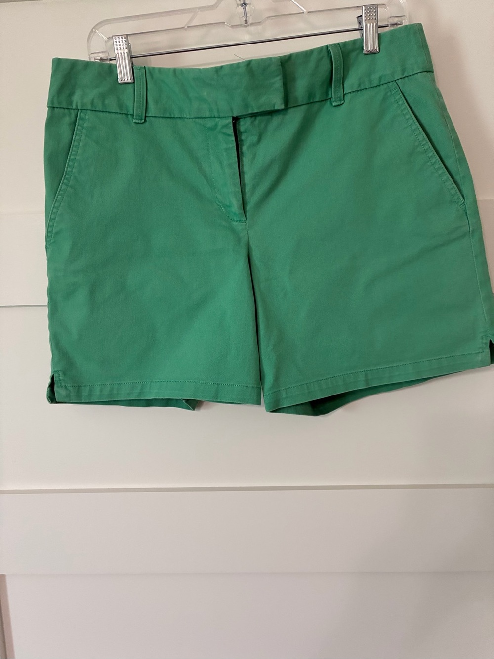 LOFT Bright Green Cotton Bermuda Shorts